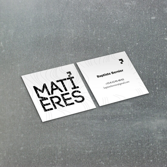 Carte de visite pour Matières